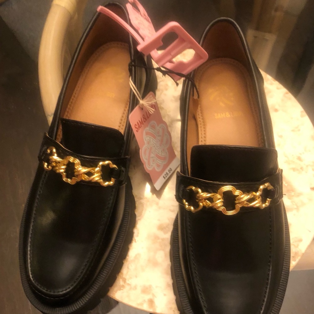 Women’s loafer Sam and Libby shoes Rylan lug sole loafer black size 9 1/2  NWT - Picture 13 of 16